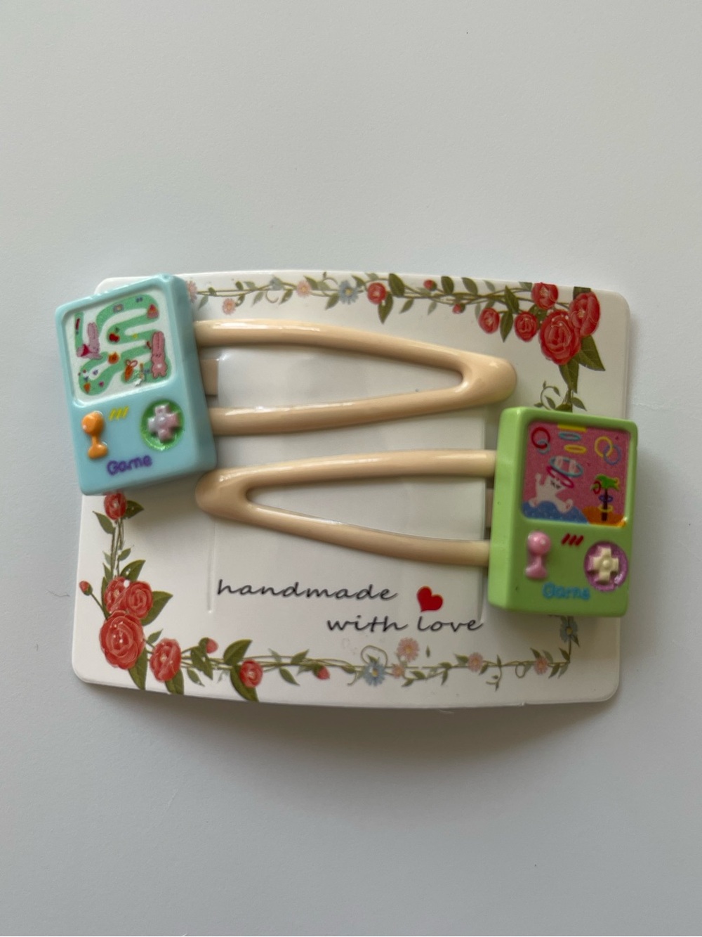 Handmade Retro Gaming Hair Clips Y2K Cute Game Console Barrette Set Kawaii 2pc